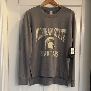 Women’s Michigan State Spartans Gray Long Sleeve Tee Size Small